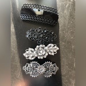 ❤️ Set of 4 large hair barrettes